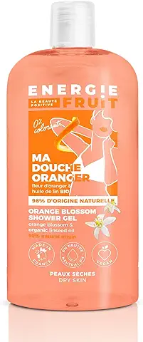 ENERGIE FRUIT | Gel de Ducha pH Neutro | Flor de Azahar y Aceite de Linaza BIO | Vegano | 500 ml  