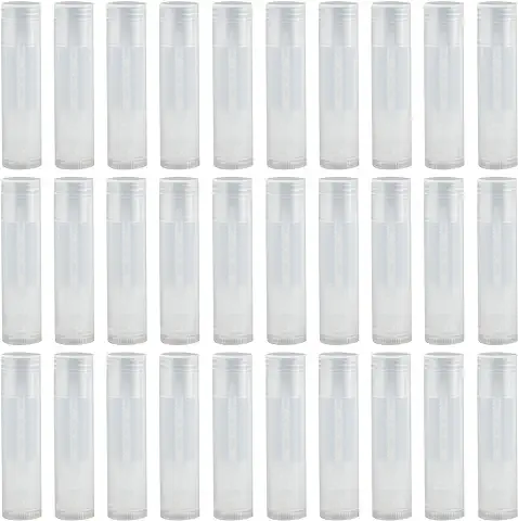 Envases Labiales Vacios,Envases para Balsamo Labial,30 Piezas Tubo de Lápiz Labial,Envases para Labiales Vacios con Tapa,Barra de Labios Vacía Tubos,Tubo Bálsamo Labio,Contenedor para DIY Lipstick  