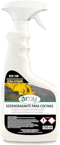 EQM | ECO-100 | 750 ml | Desengrasante Concentrado para Cocinas | Disuelve todo tipo de Grasas, Incluso las más Rebeldes | Altamente Eficaz | Superficies Siempre Limpias y Cuidadas  