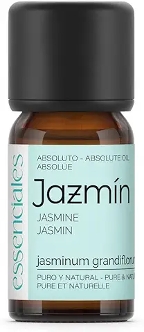Essenciales - Aceite Esencial Absoluto de Jazmín, 100% Natural, 5 ml | Aceite Esencial Absoluto Jasminum Grandiflorum  