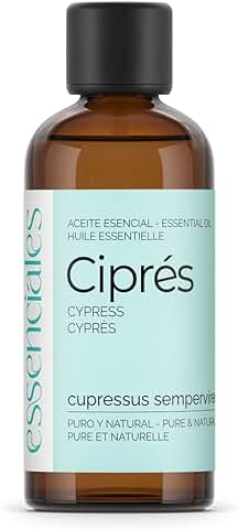 Essenciales - Aceite Esencial de Ciprés BIO, 100% Puro y Ecológico, 100 ml | Aceite Esencial Cupressus Sempervirens  