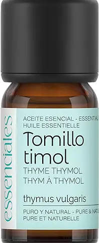 Essenciales - Aceite Esencial de Tomillo Timol BIO, 100% Puro y con Certificado ECOLÓGICO, 10 ml | Aceite Esencial Thymus Vulgaris  