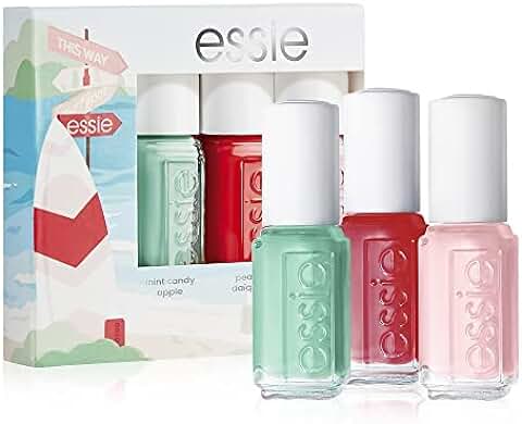 Essie Kit de Pintauñas On the Sea, 3 Esmaltes de Uñas Tamaño Mini, Acabado Brillante y Larga Duración, Tonos: On the Sea  