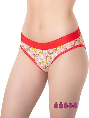 FARMA INCA Bragas Menstruales Flujo Abundante - Braguita Menstrual Reutilizable y Ecológica - Protección Contra Pérdidas de Orina - 95% Algodón. Tigre (XL)  