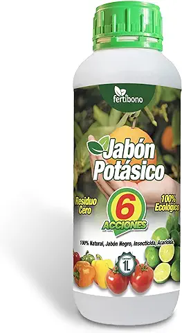 FERTIBONO Jabon Potasico Ultra Concentrado - El Más Eficaz 100% Natural y Residuo Cero Insecticida para Plantas, Potente Contra Pulgón (1L)  