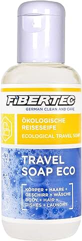 FIBERTEC Travel Soap Eco Jabón de Viaje, Unisex Adulto  