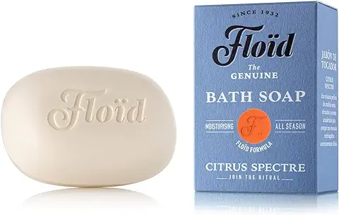 Floid Citrus Spectre Bath Soap, Pastilla Jabon de Baño 100% Vegetal, Jabon con Manteca de Karite pura y Lecticina y para Proteger la piel y Dejarla Suave y Flexible  