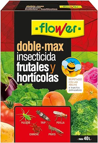Flower - Insecticida Doble MAX EW para Frutales y Horticolas | Actúa por Contacto | Alta Eficacia | Seguro para Uso General | Registrado en Ministerio de Medio Ambiente, Color Único  