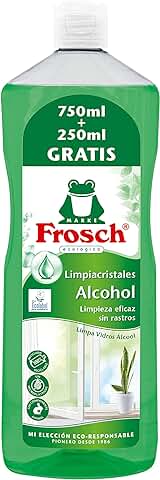 Frosch - Recambio Limpia Cristales Ecológico con Alcohol, Limpieza Eficaz de Cristales y Superficies Lisas - 1 L, Empaque Puede Variar  