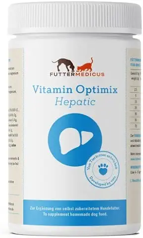 Futtermedicus Optimix Hepatic | 500 g | Complemento Alimenticio para Perros | Suplemento de Vitaminas y Minerales en Alimentos para Perros Cocinados por ti Mismo, bajo Contenido de Cobre  