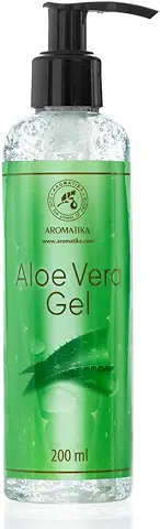 Gel de Aloe Vera 200ml - Cuidado Natural de la Piel y el Cabello - Gel de Aloe Vera Refrescante e Hidratante Rostro Cuerpo - Calmante Aloe Vera para Todo Tipo de Piel