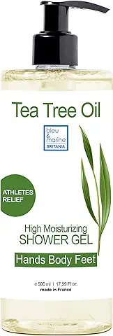 Gel de Baño con Aceite de Árbol de Té, Antifúngico, Antibacterias, Regula Sebo, Elimina Acné, Reduce Sudor y Olor, Para Piel Sensible y Cabello 500ml  