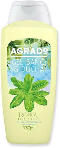 Gel de Baño y Ducha Hidratante PH Neutro Gel de Baño Tropical 750 ml Aroma Banana Dulce Geles del Mundo AGRADO  