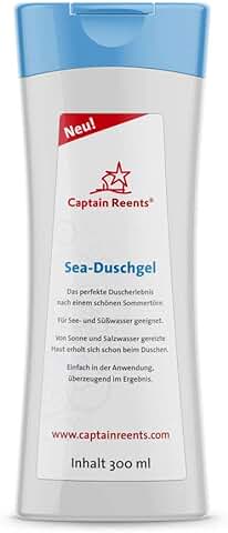 Gel de Ducha de agua Salada, 300 ml, gel de Ducha para Exteriores con aloe Vera, gel de Ducha Biodegradable, Jabón Ideal para Camping y Jabón para Exteriores  