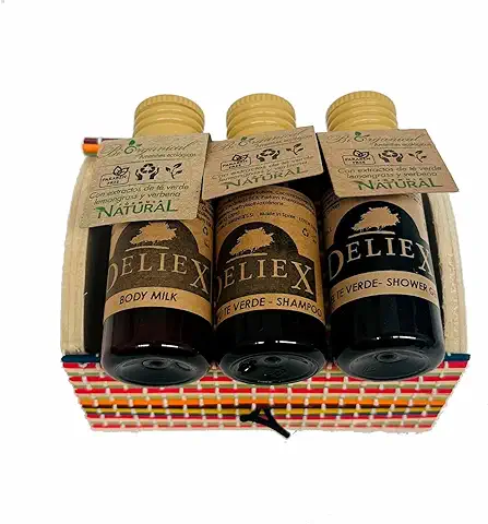 Gel Miniatura, Champú y Bodymilk de 30 ml con Baúl de Colores para Regalar  