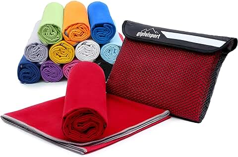 Gipfelsport Toalla de Microfibra | 12 - Rojo | XXL(200x90cm)  