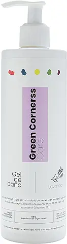 GREEN CORNERSS CARE - Gel de Baño de Lavanda | 400 ml | Efectivo en Pieles Atópicas | 94% Natural | Gel Syndet: Sin Jabón | Perfecta para Toda la Familia, Apta en Menores de 3 Años  