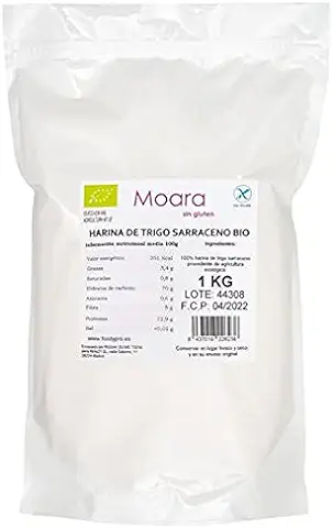 Harina de Trigo Sarraceno Integral sin Gluten - Harina Sarracena Ecológica y Vegana - Sarraceno, Sarrasin o Alforfón BIO  