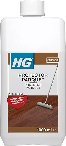 HG Abrillantador Protector para Suelos de Madera, Pule y Protege Suelos de Parquet Natural - 1 Litro (200100130)  