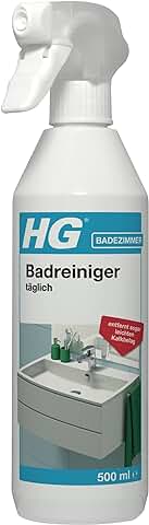 HG - Espray de Ducha y Lavabo - Es un Limpiador de Ducha para Eliminar Rápidamente la Piedra Caliza, Grasa de la piel y Restos de Jabón, 500ml  