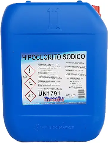 Hipoclorito Sódico Piscinas/Cloro Liquido 14% 25 Kg.  