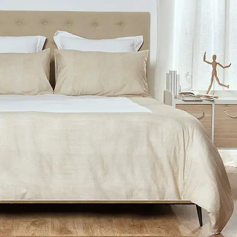 HOGARYS Juego de Funda Nordica para Cama 180 cm (260x220cm) con 2 Almohadas (50x95cm) 100% Algodón (Percal 150 Hilos) Espi Lino  