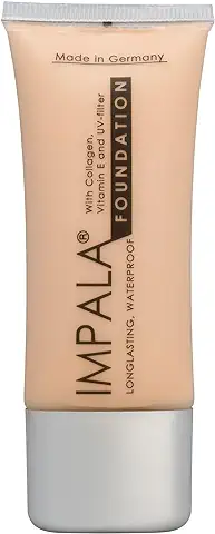 IMPALA | Base de Maquillaje Long-Lasting Color 01 | Maquillaje Cobertura Total | Maquillaje Resistente al Agua | Colágeno y Vitamina E | Base de Maquillaje con Protección Solar | Filtro de Luz UV  