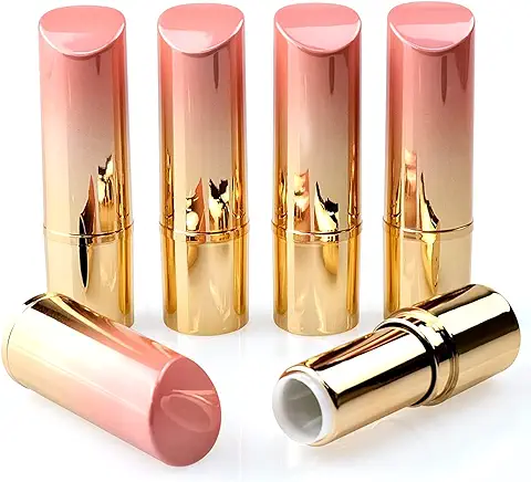 INHEMING Tubo de Lápiz Labial,5 Piezas Tubos para Bálsamo Labial Vacios, Envases para Balsamos Labiales Vacios, Contenedor de Bálsamo Labial  