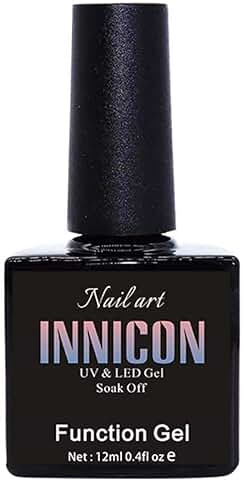 INNICON Function Refuerzo Gel 12ml, UV LED Soak-Off Semi-Permanente Ecológico Gel de Esmalte de Uñas Arte de Uñas Función de Manicura Gel Reforzado  