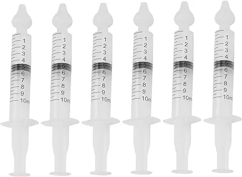 Irrigador Nasal Infantil para Bebés con Jeringas, Limpiador Nasal Seguro de Alta Calidad con Punta de Succión Nasal de Silicona Reutilizable Y Limpiable(6Pcs)  