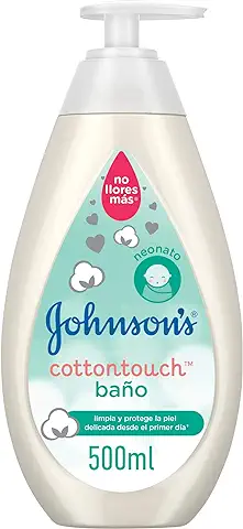 Johnson's Baby Gel de Baño Cottontouch, para Bebés y Recién Nacidos, Piel Fina y Delicada, con Algodón Puro, 500 ml  