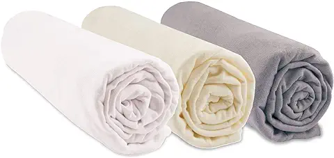 Juego de 3 Toallas Algodón Ecológico para cuna 70 x 140 cm, 3 Colores Disponibles Castaño Talla:70 x 140  