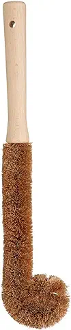 KitchenCraft Natural Elements Cepillo Ecológico para Vasos y Botellas de Madera de Haya con Cerdas de Coco Natural Sin Plásticos 22.5cm  