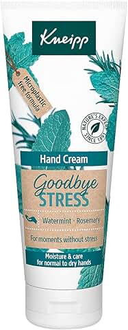 Kneipp Crema de Manos Goodbye Stress; con Aceites de Menta Acuática y Romero; Relajación y Bienestar; Hidratante; Piel Seca; 75 ml  