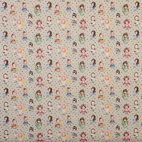 Kt KILOtela - Tela de Patchwork - Estampación Digital - 100% Algodón - Retal de 100 cm Largo x 140 cm Ancho | Mujeres Pioneras - Multicolor, a Topos  