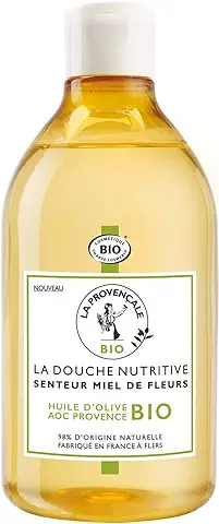 La Provençale - La Douche Nutritive Senteur Miel de Fleurs - Gel Douche Certifié Bio - Huile d’Olive Bio AOC Provence - 500 ml