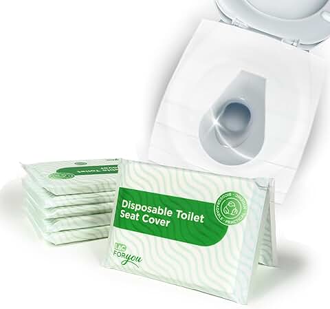 Lac 60 Fundas Asiento Inodoro Desechables | Cubierta Asiento Inodoro para Baño | Protector WC Desechable | Cubierta Tapa Vater Papel | Protector Wc Desechable Niños