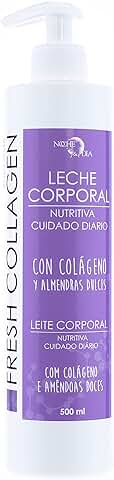 Leche Corporal con Colageno y Almendras Dulces. Body Milk FRESH COLLAGEN, Crema Hidratante Corporal Nutritiva de uso Diario. Marca: Noche y Día. 500 ml.  