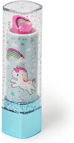 Legami - Goma Xoxo, Lipstick, Goma Perfumada, Diámetro 2 cm, Tema Unicorn, Goma en Forma de Lápiz Labial  