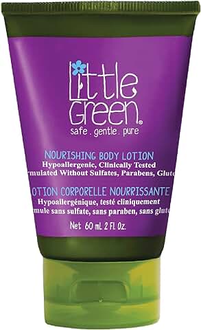 Little Green - Crema Corporal Hidratante - body Lotion 60 ml Tamaño Viaje para Niños sin Sulfatos, Parabenos ni Gluten | Producto Vegano sin Aromas Añadidos  