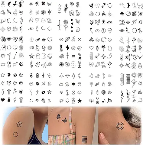 LJFEA 15 Hojas Tatuajes Temporales, Dibujos Animados Tatuaje, Impermeables Tatuajes Temporales Niños Pegatinas, Juegos de Tatuajes Temporales  