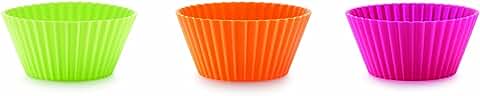 Lékué Classic - Bases para Magdalenas, 7 cm, 12 Unidades, Multicolor  