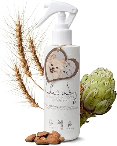 Lulu’s Way Acondicionador Perros sin Aclarado - Acondicionador Natural Perro Desenreda Pelo Largo, Corto, Rizado - Dermatitis - Suaviza y Mejora el Pelaje - Piel Sensible  
