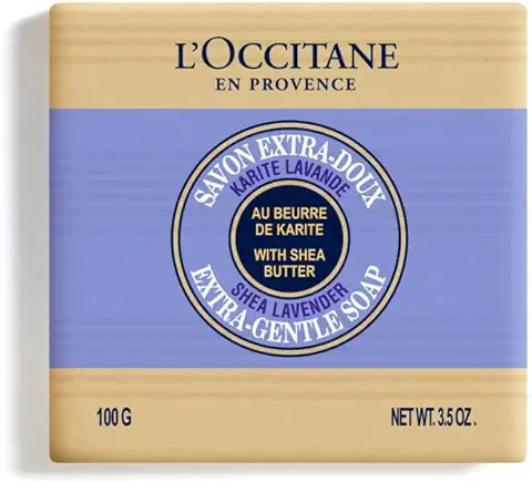 L'OCCITANE - Jabón Manteca De Karité Lavanda - Sin Aceite De Palma - Rostro Y Cuerpo - 100 G  