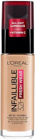 L'Oreal Paris Make-up Designer Base de Maquillaje de Larga Duración 24 H, Color 200 Sable Doré, 30 ml (Paquete de 1)  