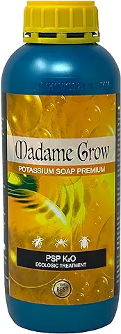 Madame GROW - Insecticida Natural - Solución Potásica para Plantas - Eficaz Contra todo tipo de Plagas - Fertilizante Líquido Ecológico PS Premium - (1L)  