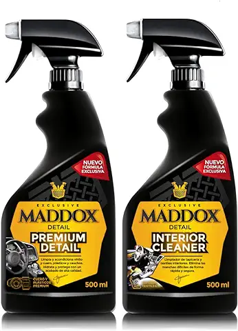 Maddox Detail - Interior Care Kit 2x500ml | Limpiador de Salpicaderos con Abrillantador | Limpieza Profunda y Protección para la Tapicería | Kit de 2 Productos  