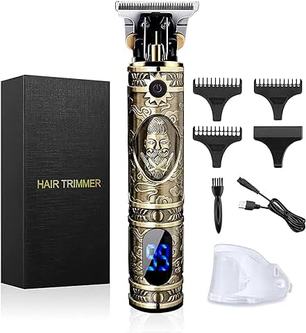 Maquina Cortar Pelo Profesional, Cortapelos Hombre Maquinilla Cortar Pelo Profesional Recortadora de Pelo con Pantalla Digital LCD Recortadora Maquina de Cortar el Pelo Ideal para Contornos  