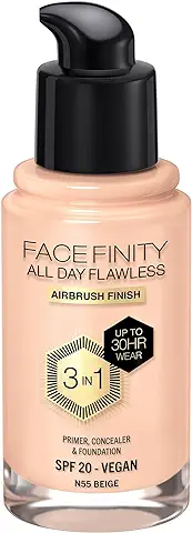 Max Factor Facefinity All Day Flawless 3-in-1 base de Maquillaje N55 Beige 30ml  