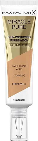 Max Factor Miracle Pure - Base de Maquillaje, Tono 75 Golden, 30ml